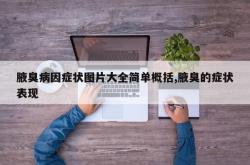腋臭病因症状图片大全简单概括,腋臭的症状表现